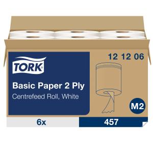 Papierové utierky v rolke so stred. odvíjaním 2-vrstv. TORK Universal biele M2 (6ks)