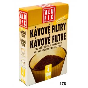 Kávové filtre Alufix veľkosť `4` 100 kusov