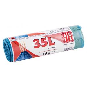 Vrecia zaťahovacie 35l 20mic. 500x600mm 15ks modré, zelené