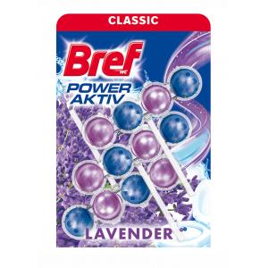 Bref Power Aktiv WC závesný blok tuhý 3x50g Levanduľa