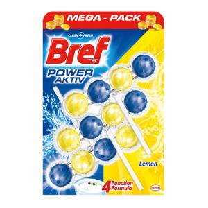 Bref Power Aktiv WC závesný blok tuhý 3x50g Citrón