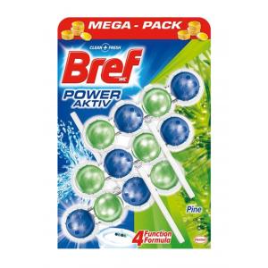 Bref Power Aktiv WC závesný blok tuhý 3x50g Borovica