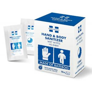 Sanitizer- dezinfekčné vlhčené utierky na ruky HG-8HBW (15 ks)