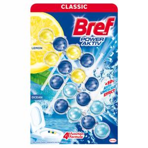 Bref WC závesný blok tuhý 4 x 50 g lemon ocean