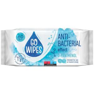 Vlhčené obrúsky GoWipes antibakteriálne s vitamínovým komplexom (A,C,E a D-panthenol) 60ks