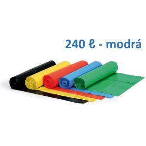 Vrece 240 ℓ 80 mic. 100 x 125 cm, HDPE modré (1ks)