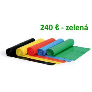 Vrece 240L 80 mic. 100 x 125 cm, HDPE zelené (1ks)