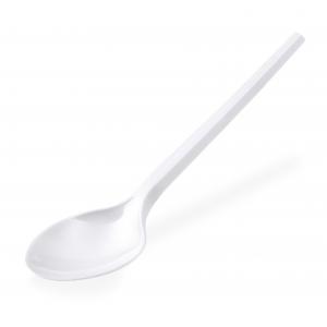Lyžica biela z BIO plastu (CPLA) 17cm 100ks