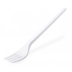 Vidlička biela z BIO plastu (CPLA) 17cm 100ks