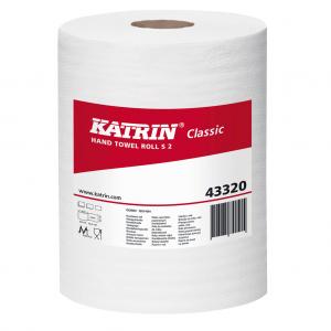 Papierové uteráky v rolke 2-vrstvové KATRIN Classic Roll S biele 12 ks