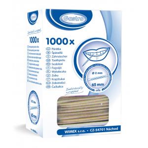 Špáradlá drevené  hygienicky balené  Ø 2x65 mm 1000ks