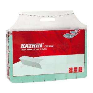 Papierové uteráky Katrin Clasic ZZ dvovrstvové zelené Handy