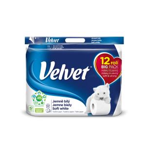 Toaletný papier 3-vrstvový VELVET 100% celulóza 18m (12ks)