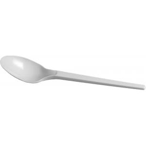 Plastové lyžice biele 17 cm 100 ks
