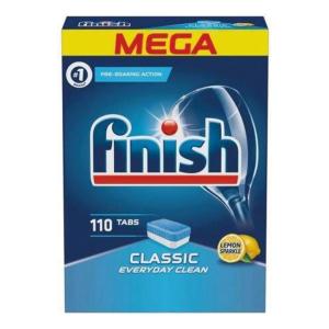 Finish tablety do umývačky riadu Classic (100 až 110ks) Lemon