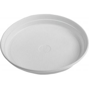 Taniere plastové plytké 22cm 100ks biele