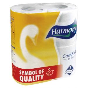 Toaletný papier 2-vrstvový Harmony Comfort biely 4 ks