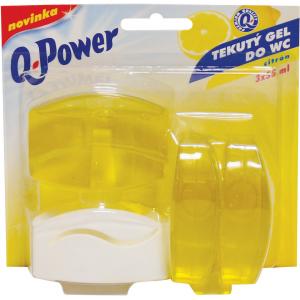 Toaletný blok Q-POWER Citrón 3 x 55 ml