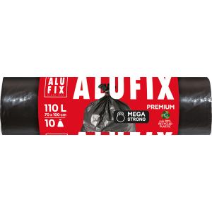 Vrecia na odpadky mega, 110 ℓ / 10 ks, 80mic., 70 x 100 cm čierne, LDPE