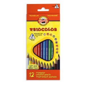 Trojhranné farebné ceruzky TRIOCOLOR 12ks