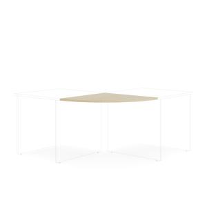 Doplnkový stôl bez nohy BASIC, 80x2,2x80cm, breza