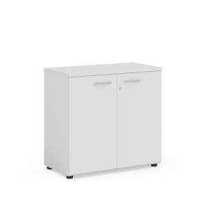 Policová skriňa BASIC, so zámkom, 80x40x76,5cm, biela