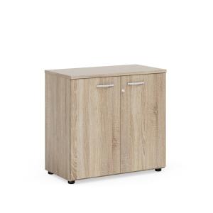 Policová skriňa BASIC, so zámkom, 80x40x76,5cm, dub Sonoma