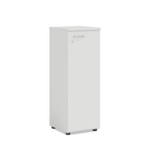 Policová skriňa BASIC, pravé dvere so zámkom, 40x40x111,7cm, biela