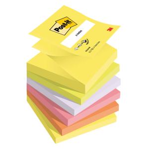 Z-bloček Post-it, 76x76 mm, neónové farby, 6 bločkov po 100 lístkov