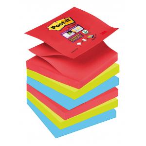 Samolepiace Z-bločky Post-it Super Sticky `Bora Bora` 76x76mm, 6 bločkov po 90 lístkov