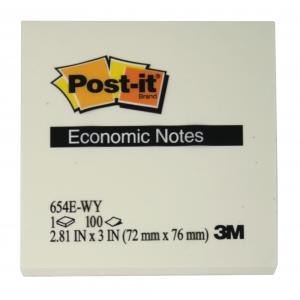 Samolepiaci bloček Post it Economy 76x76 žltý