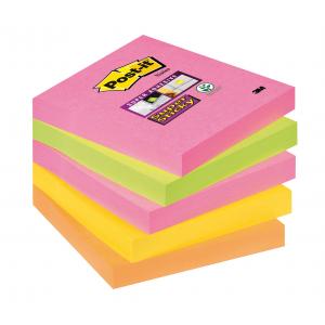 Bločky Post-it Super Sticky `Kapské Mesto` 76x76 neónové farby