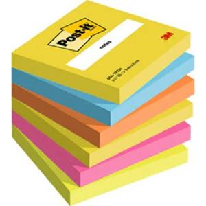 Samolepiaci bloček Post-it ENERGETIC 76x76mm, 6x100 lístkov