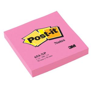 Samolepiaci bloček Post-it 76x76 neon ružový