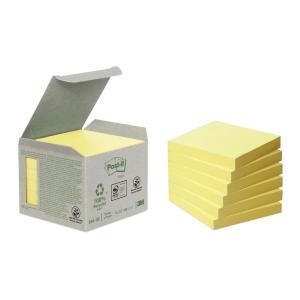 Samolepiaci bloček Post-it recyklované, 76x76 mm, žlté