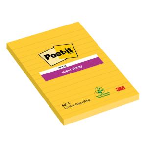 Samolepiaci bloček Post-it Super Sticky 102x152 žltý linajky