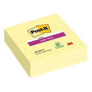 Bloček Post-it Super Sticky 101x101 žltý linajky