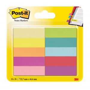 Záložky Post-it papierové, 12,7x44,4 mm