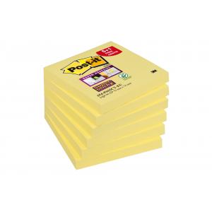 Bločky Post it Super Sticky 76x76mm žlté 6 x 90 lístkov promo balenie 5+1