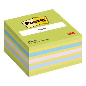 Samolepiaci bloček kocka Post-it 76x76 neónová zelená mix
