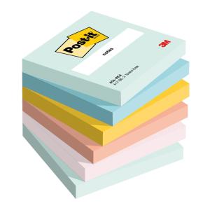 Samolepiaci bloček Post-it BEACHSIDE, veľkosť 76x76 mm, 6 bločkov po 100 lístkov