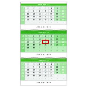 Štvormesačný kalendár so špirálou GREEN 2024