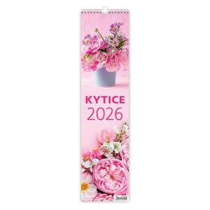 Nástenný kalendár Kytice - viazanka 12 x 48 cm 2026