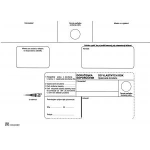 Poštové obálky C5 doručenka do VR OD, Nedoposielať, 100 ks