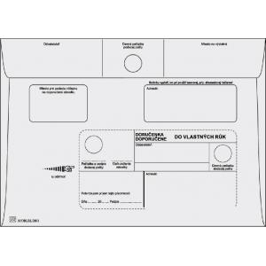 Poštové obálky C5 doručenka do VR bez OD, biele 1000 ks