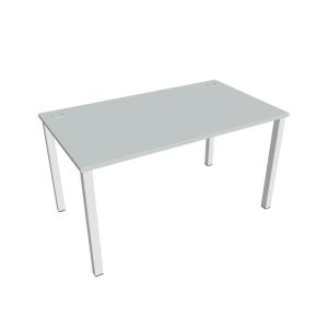Pracovný stôl Uni, 140x75,5x80 cm, sivá/biela