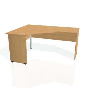 Pracovný stôl Gate, ergo, pravý, 160x75,5x120 cm, buk/buk