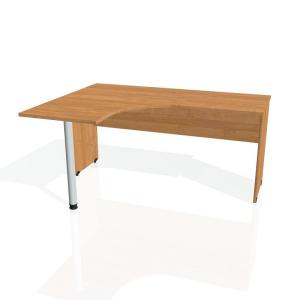 Pracovný stôl Gate, ergo, pravý, 160x75,5x120 cm, jelša/jelša