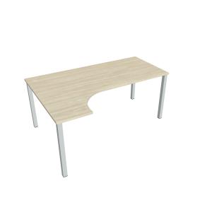 Pracovný stôl Uni, ergo, pravý, 180x75,5x120 cm, agát/sivá