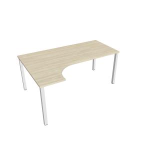 Pracovný stôl Uni, ergo, pravý, 180x75,5x120 cm, agát/biela